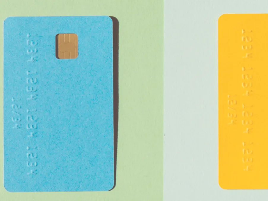 Credit Card Blue Green